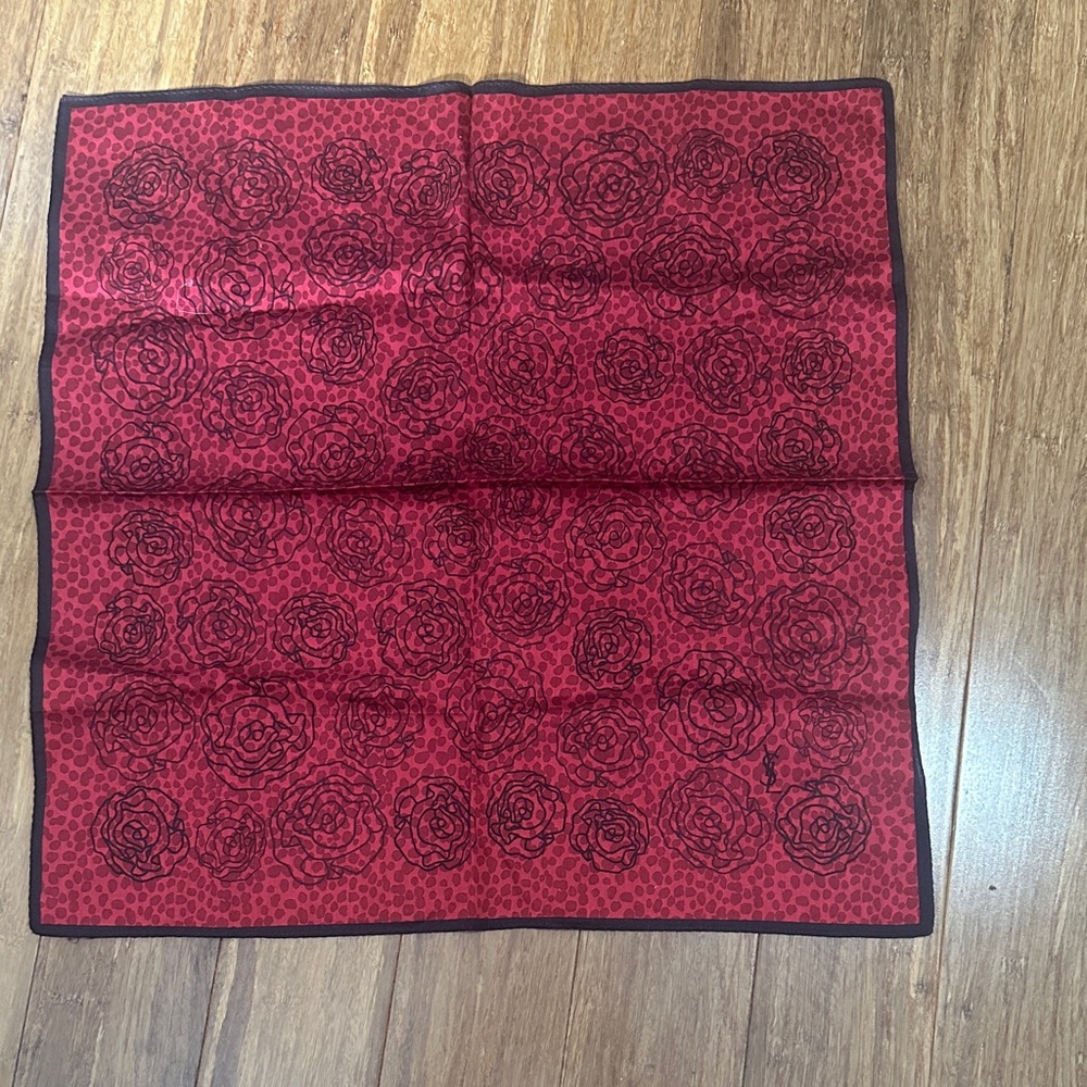 LAST CHANCE OFFER: Yves Saint Laurent Red Floral Scarf